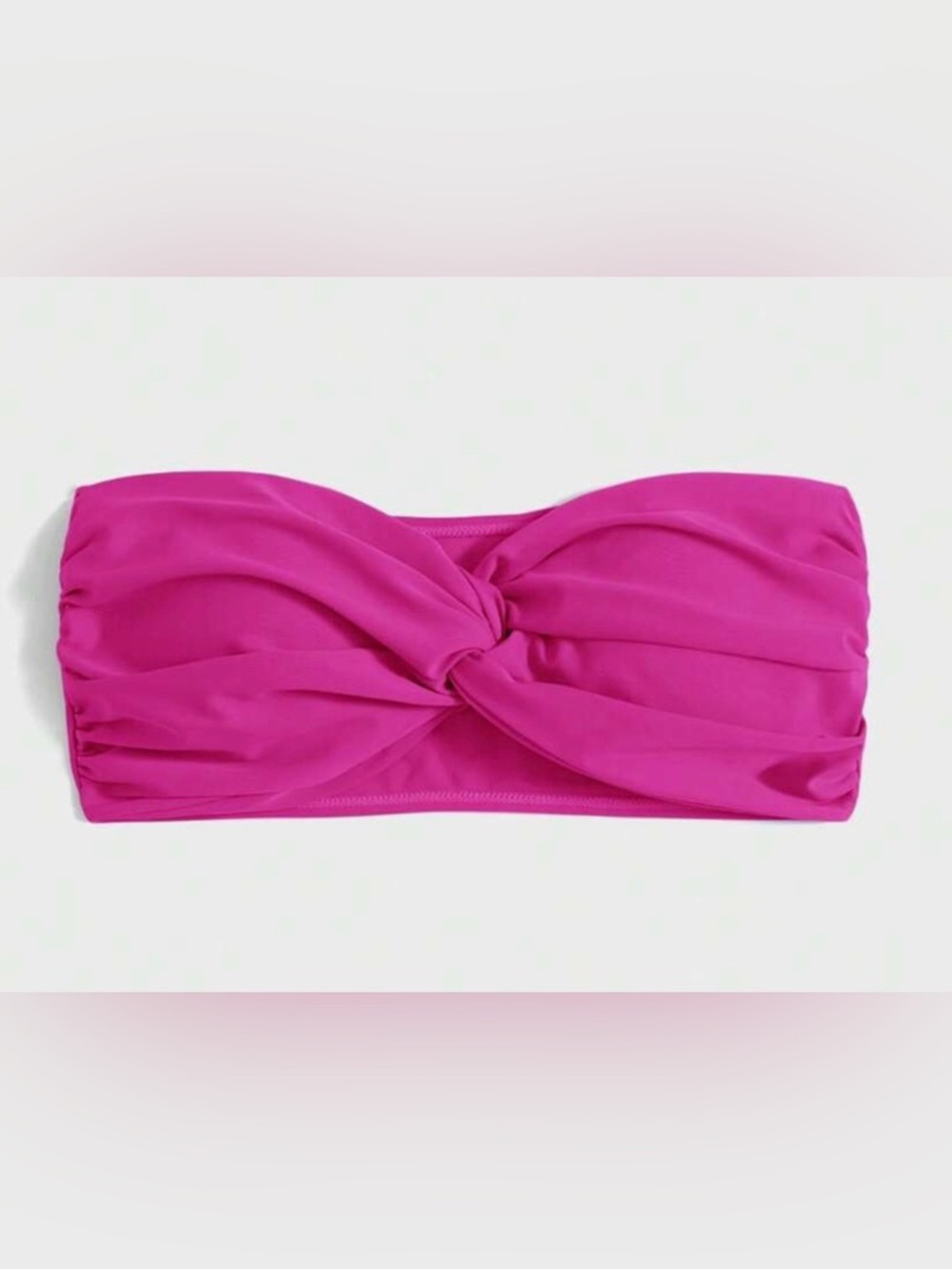 Hot Pink Twist Bandeau Bikini Top 💖 Size Large | Barbie Summer Vibes